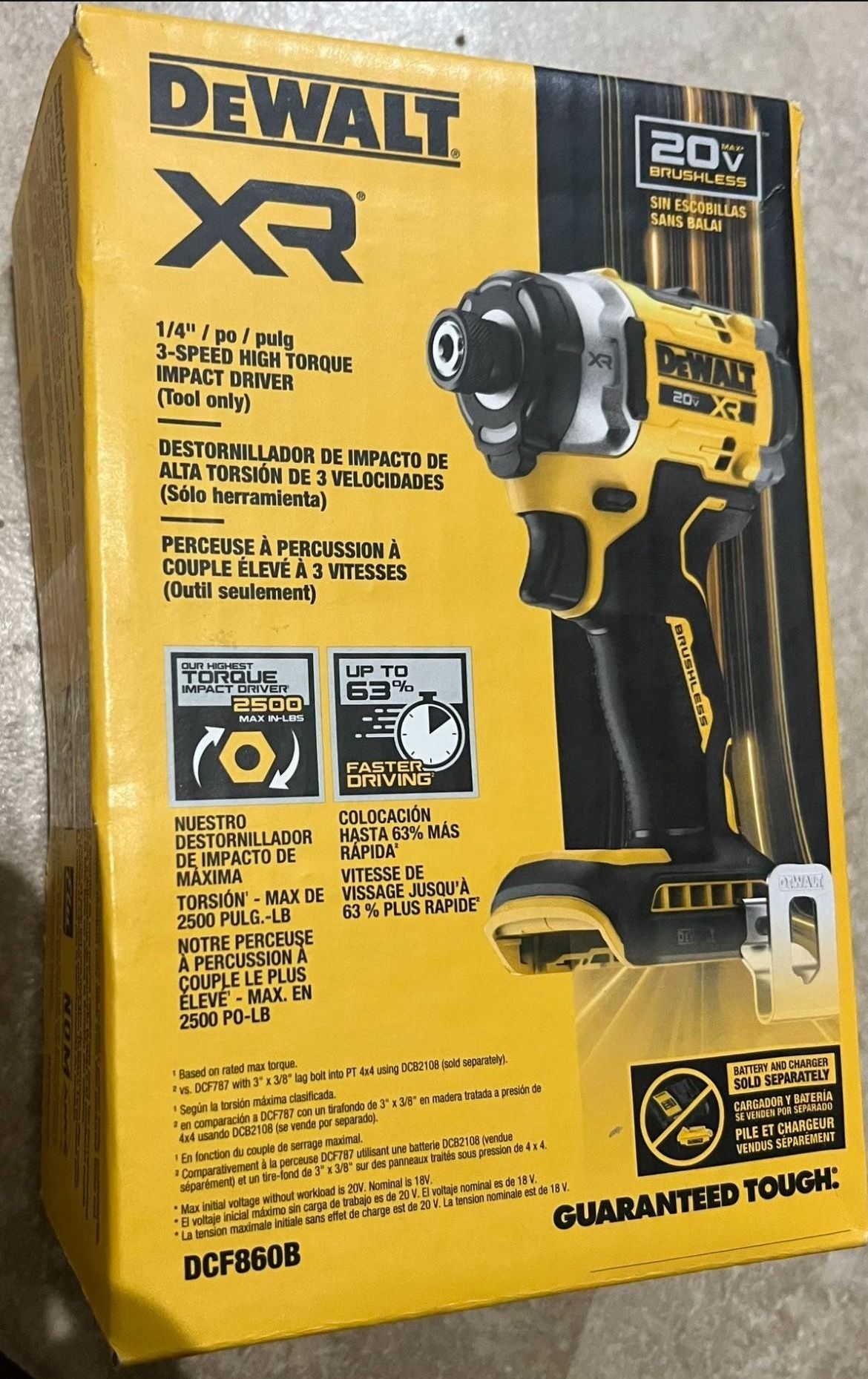 🔥NEW MODEL 🛑 DEWALT 20V MAX XR Cordless Impact Driver (Tool Only)