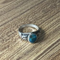 925 Sterling Silver and Turquoise Ring 