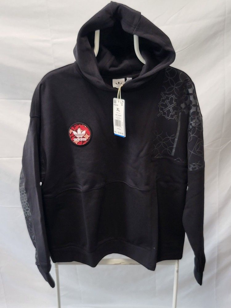 Adidas Originals Women's Size Large Black Lunar New Year Hoodie Sweatshirt