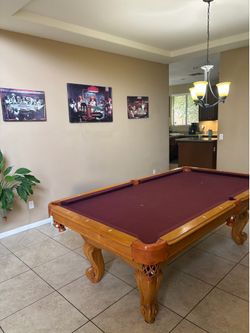 Pool Table and Decorations