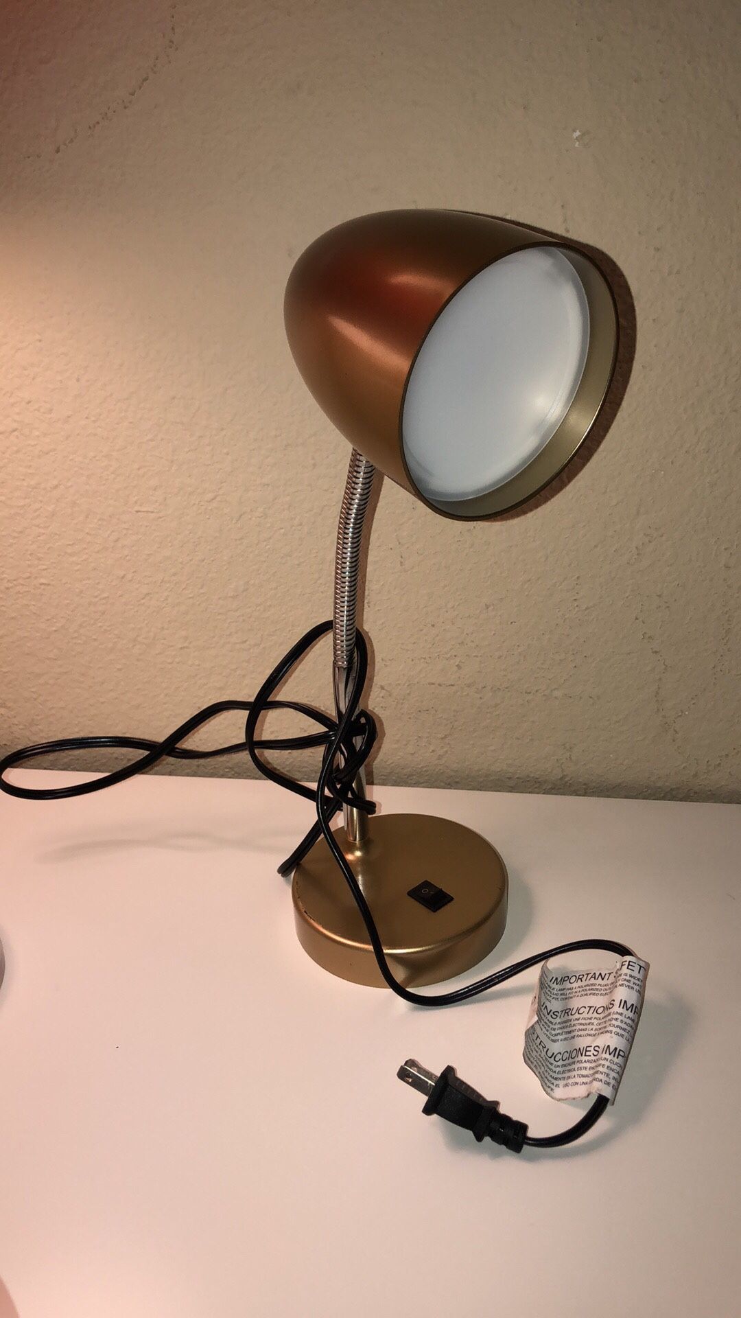 Mainstays LED Desk Lamp, Gold
