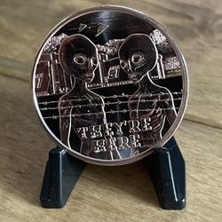 Area 51 Alien “They're Here” 1 oz .999 Fine Copper Round