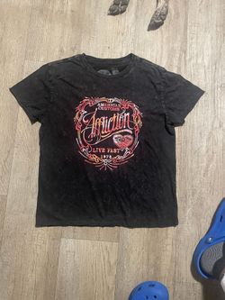 Affliction American Customs Women's T-Shirt Medium Live Fast 1973
