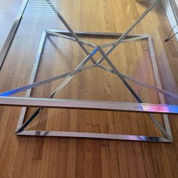 Glass Chrome Coffee Table 