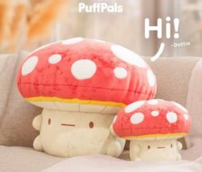 Fluffnest PuffPals Dottie The Red And White Mushroom Plush - NEW