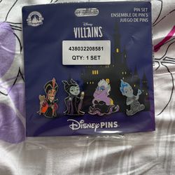 Disney Villains Pin Set - Brand New Sealed
