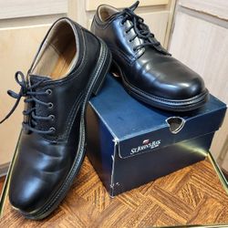 St. John's Bay Men's Keaton Black Leather Lace-up Dress Shoes Size: 10½ M(D) 