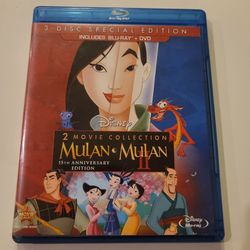 $7 DISNEY BLU RAY , MULAN & MULAN2. BLU RAY  / DVD COMBO  ONLY NO DIGITAL  $7 OR TRADE FOR A MOVIE TITLE I DO NOT ALREADY OWN.