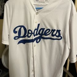 DODGERS GENERAL MERCHANDISE WHITE HOME JERSEY SIZE LARGE 