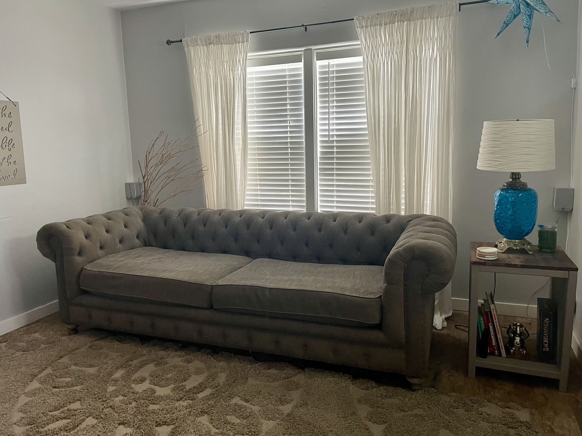 Potato Barn Charcoal Grey Couch