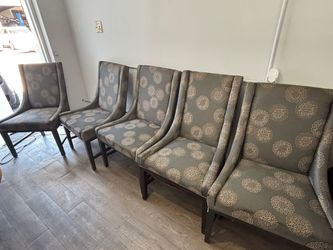 Set of 5 Upholstered Dining Accent Chairs