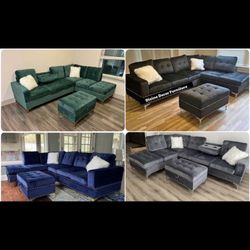 New Sectional + Ottoman 