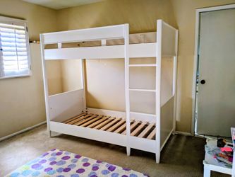 Complete West Elm Twin Bunk Bed Set including Casper Mattresses!