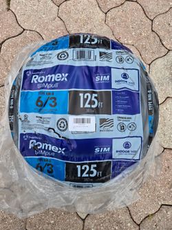 125' Romex electrical cable 6/3 with ground type NM-B