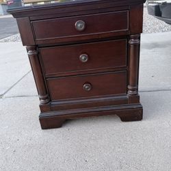Dark Cherry Nightstands. Two Available (Price Is For The Set)