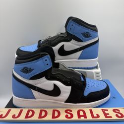 Nike Air Jordan 1 Retro High OG UNC Toe FD1437-400 GS Size 7Y / Women’s 8.5 NIB  New With Box  