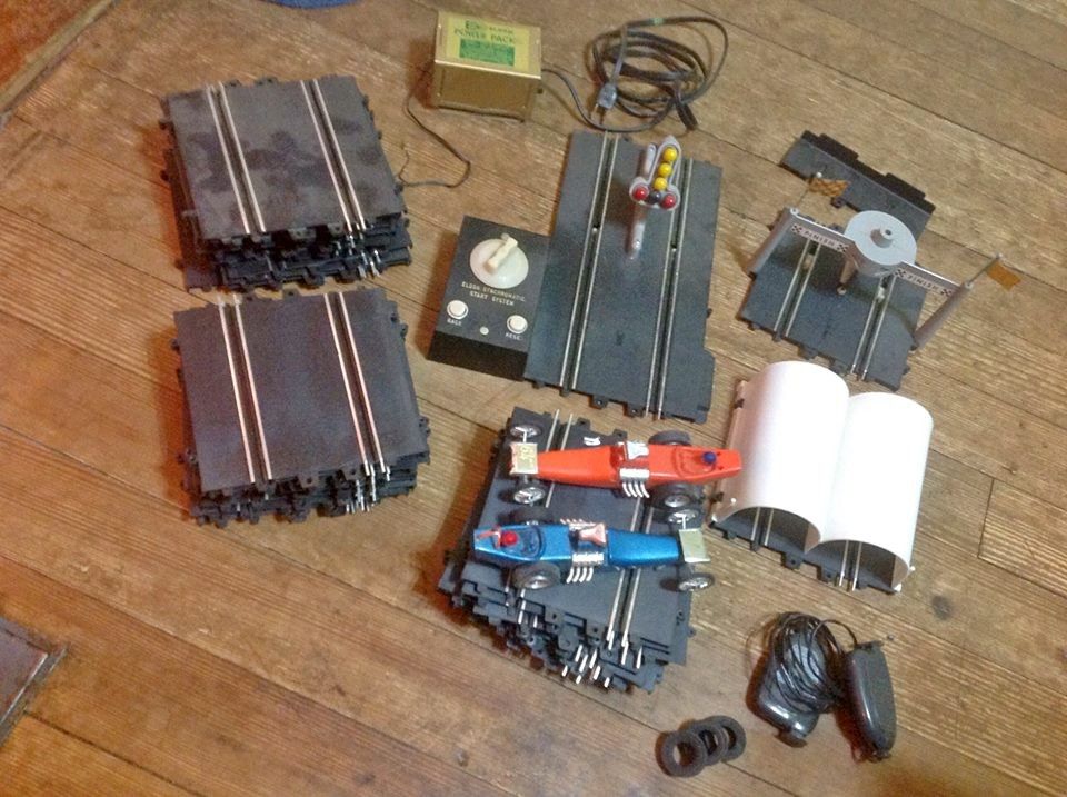 1960s Eldon Slot Car Drag Race Set
