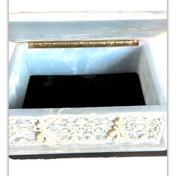 Victorian Incolay Blue Box