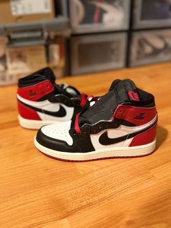 Jordan 1 Retro High “Black Toe reimagined “ size 1Y