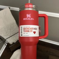 Stanley Valentines Day 💓 40 oz Target Exclusive Red Tumbler In-Hand BRAND NEW