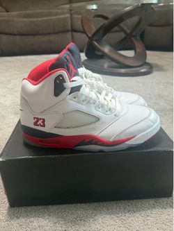 Jordan fives fire red black tongue