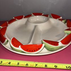 Rare 3D Watermelon Slices Dish Plate For Snacks