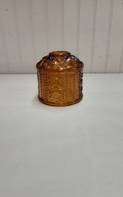 Top Half To Fairy Lamp Vintage Indiana Glass- Amber - Located in Shelton