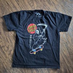 Santa Cruz x Riot Society Grim Reaper T-Shirt Men's Medium