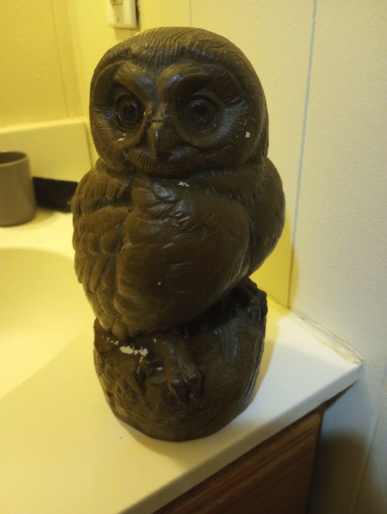 Statue Owl Bronze Mid Century 