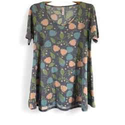 LuLaRoe Floral Swing Top – Size Medium