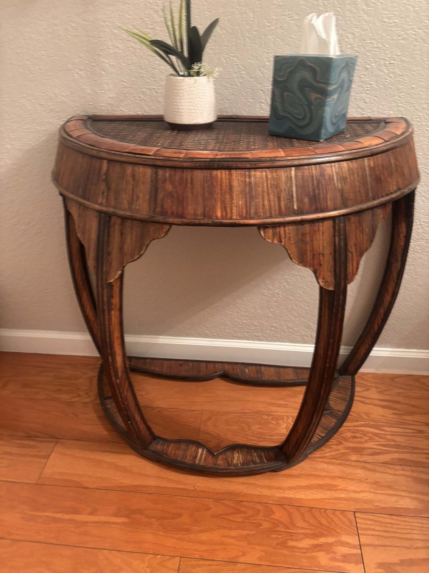 Vintage Demi-Lune Console Table