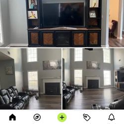 Wall Unit, Power Love Seat And Sofa Like New 