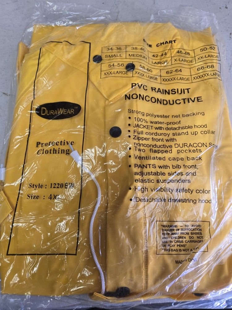 PVC Rainsuits Nonconductive