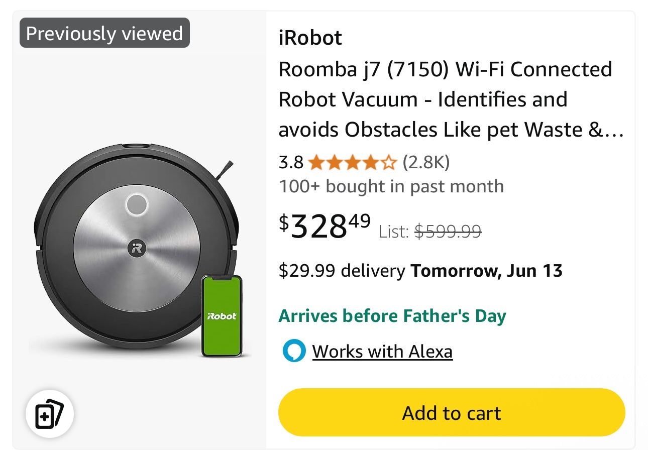 iRobot J7 Robot Vacuum