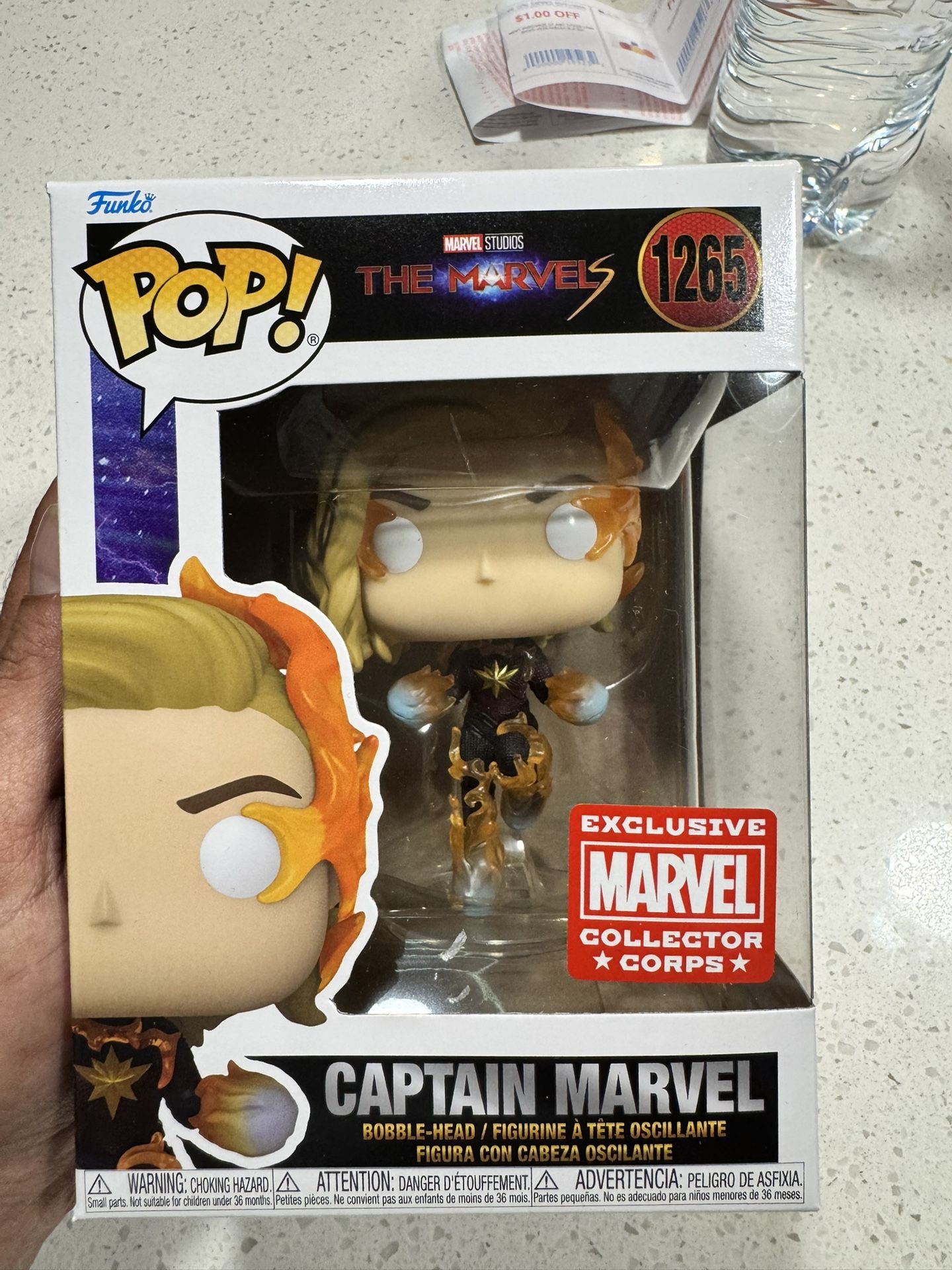 Funko Pop! Captain Marvel #1265 And Goose With Flerkittens #1266 Exclusive Marvel Collector Corps