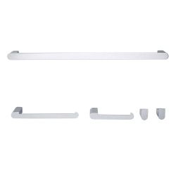 5-Piece Bath Hardware Set Rounded Corner with Mounting Hardware