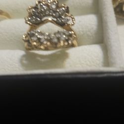 14k Ring Sleeve 1 Carat Diamonds 