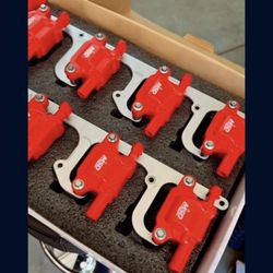 LS COIL BILLET SLEEK BRACKETS WITH BOLTS AND  SPACERS 