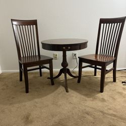 Vintage Mersman Pedestal Side Table with Drawer