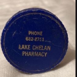 Vintage Lake Chelan Washington Pharmacy Plastic Prescription Bottle