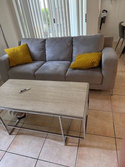 Modern Sofa with Coffee Table.