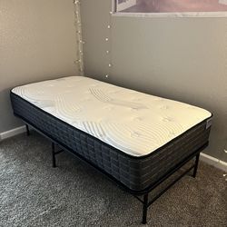 Twin Bed With Metal Frame 