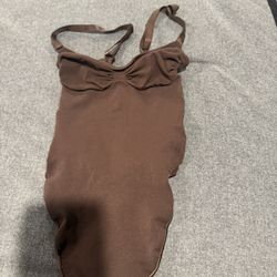 SKIMS Cocoa Thong Shape-wear Bodysuit  Small  