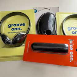 Onn Portable Battery Headphones & Memory Foam Wrist Rest