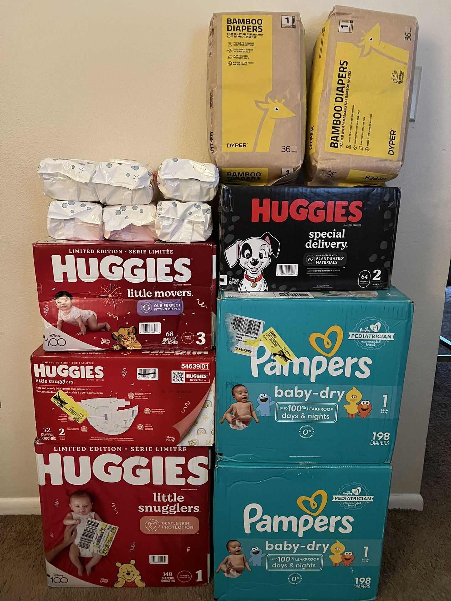 Diapers Size 1-3 