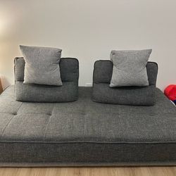 Grey Modern Sofa/Futon