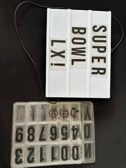 LED Light Box with Letter Tiles
