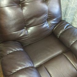 Soft Leather Recliner Chair 