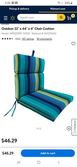 New chair cushions $20 each see pictures for dimensions