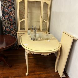 Dining Table  W/ Leaf & 2 Piece China Cabinet ,2  China Cabinet